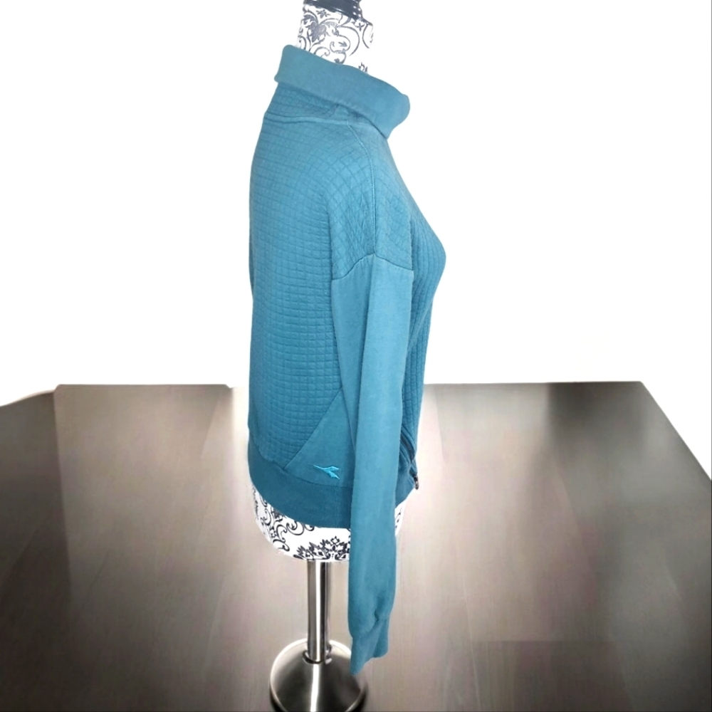 DIADORA Teal Turtleneck Sweater- Medium - Picture 3 of 5